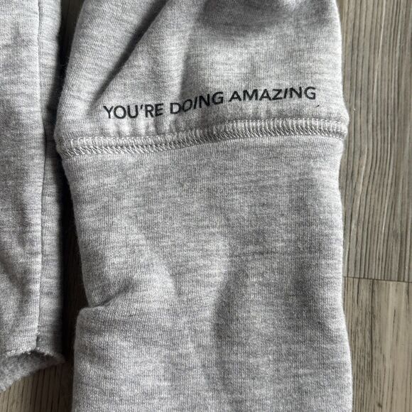 Offline By Aerie Softest Gray Mock Neck Fleece Comfy Light Pullover Sweatshirt S - Picture 2 of 9